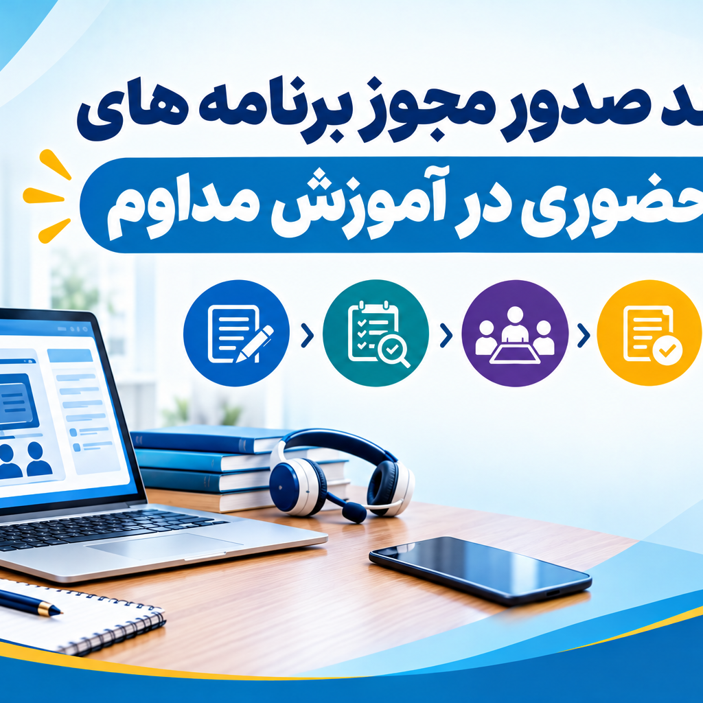 فرآیند صدور مجوز برنامه های غیر حضوری در آموزش مداوم