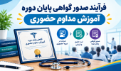فرآیند صدور گواهی پایان دوره آموزش مداوم حضوری