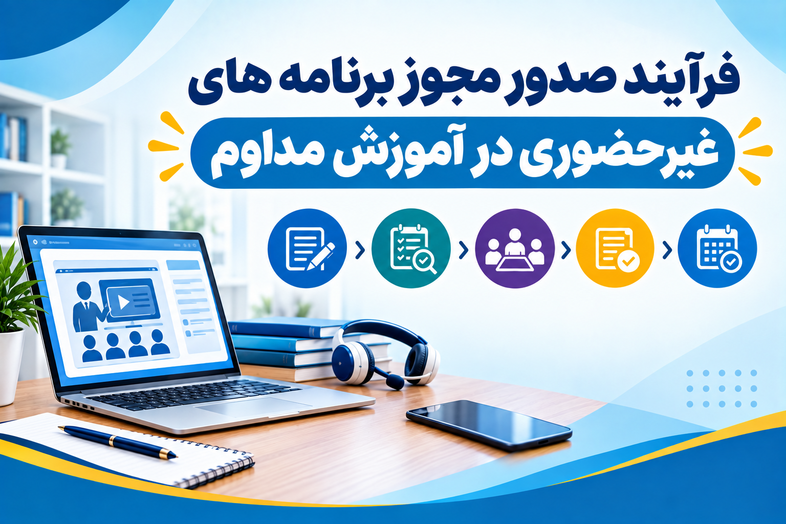 فرآیند صدور مجوز برنامه های غیر حضوری در آموزش مداوم